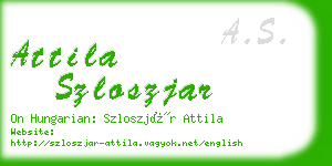 attila szloszjar business card